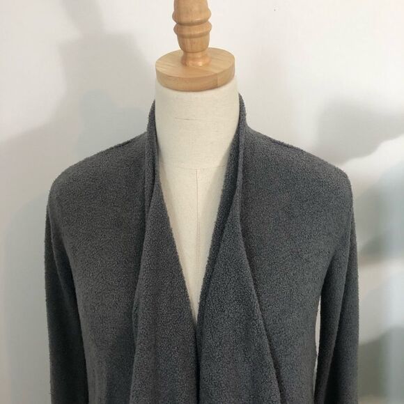 Barefoot Dreams CozyChic Lite Calypso Wrap Cardigan Grey XXS/XS - Picture 4 of 7